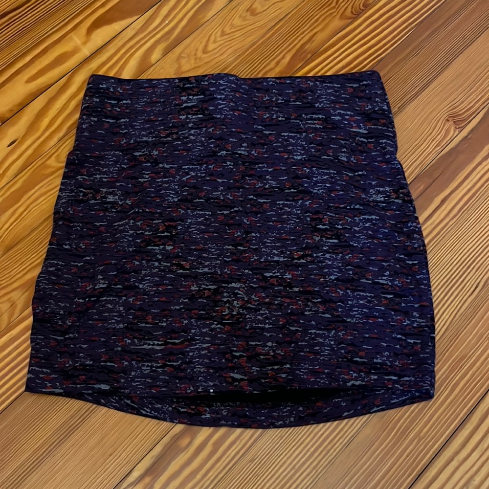 BcbGeneration xs mini skirt, purple with grey black and red pattern